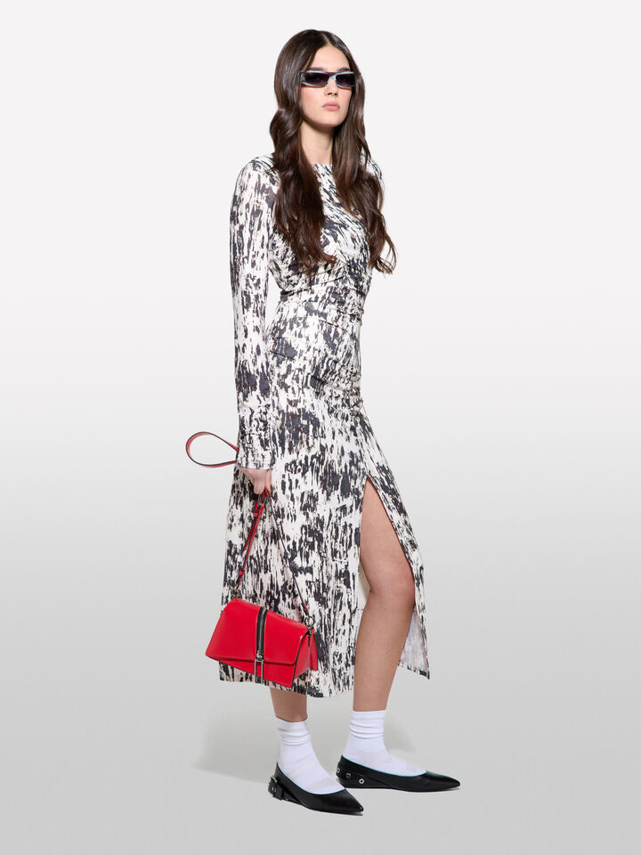 Vestito aderente con spacco - vestiti midi da donna - Multi-color | Sisley image number 1